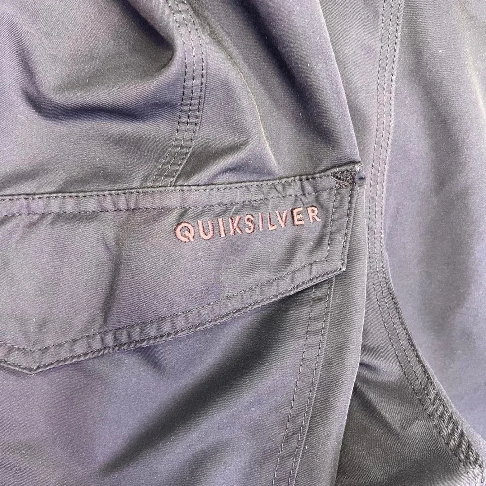 Quiksilver Board Shorts Mens 41 Navy Blue Cargo Surfer Beach Swim Quick Dry